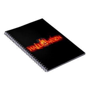 SlipperyJoe's Halloween massiva eldiga bokstäver c Anteckningsbok