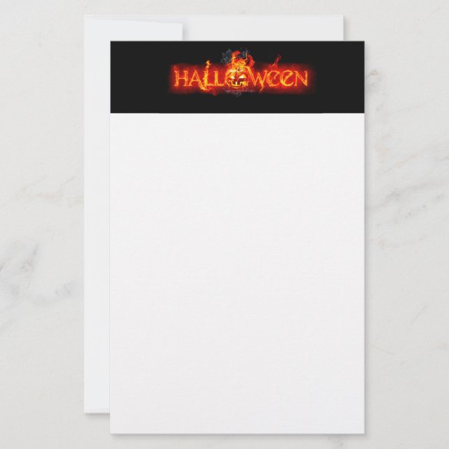 SlipperyJoe's Halloween massiva eldiga bokstäver c Brevpapper (Framsida)