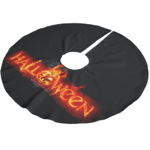 SlipperyJoe's Halloween massiva eldiga bokstäver c Julgransmatta Borstad Polyester