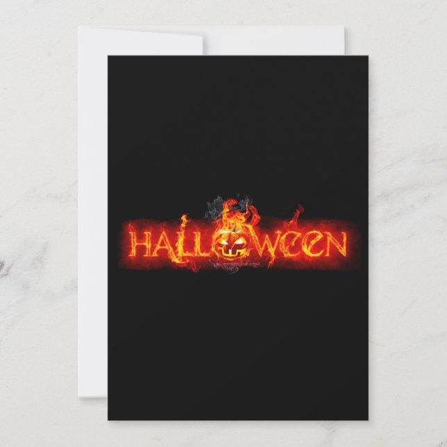 SlipperyJoe's Halloween massiva eldiga bokstäver c Julkort (Framsida)