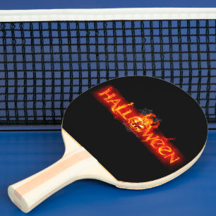 SlipperyJoes Halloween massiva eldiga bokstäver ca Pingisracket