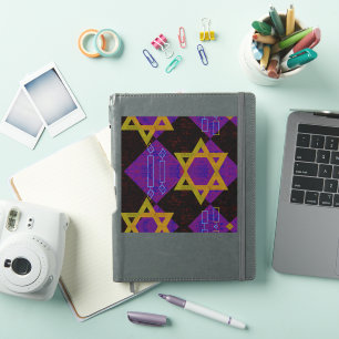 SlipperyJoe's Hanukkah-tema bild gyllengul Klistermärken