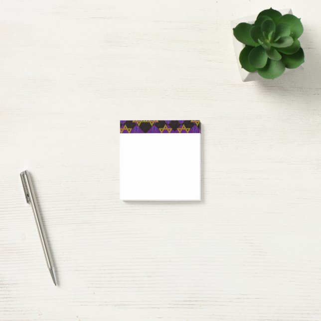 SlipperyJoe's Hanukkah-tema bild gyllengul  Post-it Block (Kontor)