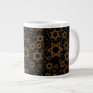 SlipperyJoe's Hanukkah-tema Stjärna David konstnär Jumbo Mugg