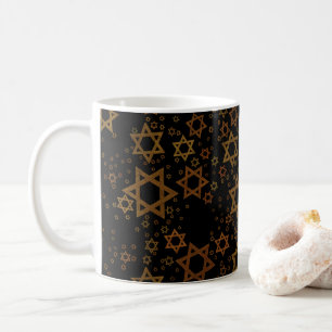 SlipperyJoe's Hanukkah-tema Stjärna David konstnär Kaffemugg
