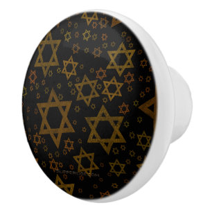 SlipperyJoe's Hanukkah-tema Stjärna David konstnär Knopp