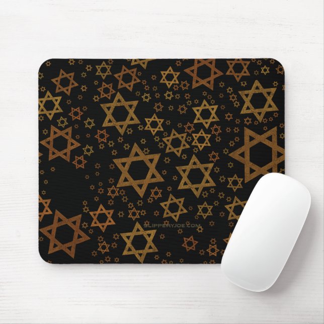 SlipperyJoe's Hanukkah-tema Stjärna David konstnär Musmatta (Med mus)