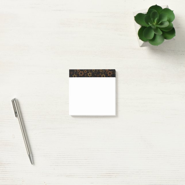 SlipperyJoe's Hanukkah-tema Stjärna David konstnär Post-it Block (Kontor)