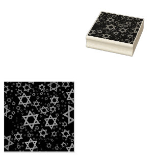 SlipperyJoe's Hanukkah-tema Stjärna David konstnär Stämpel