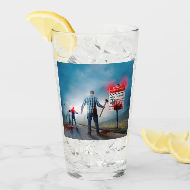 SlipperyJoe's happy halloween-glödande ögon zombie Glaskopp (Framsida Ice)