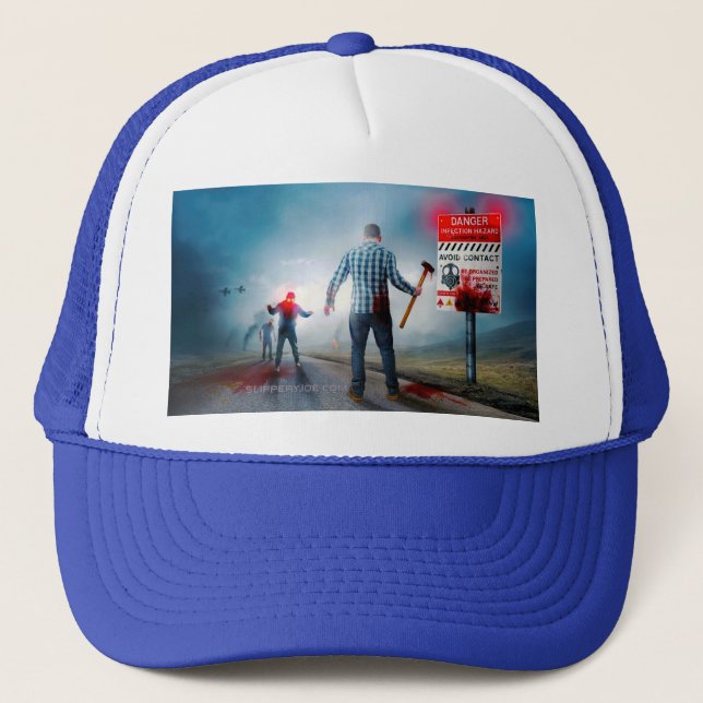 SlipperyJoe's happy halloween-glödande ögon zombie Keps (Framsida)