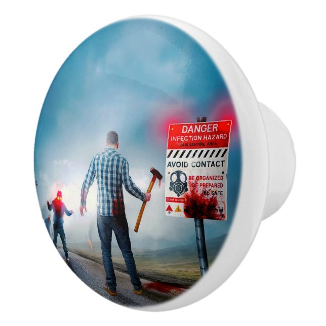 SlipperyJoe's happy halloween-glödande ögon zombie Knopp (Höger)