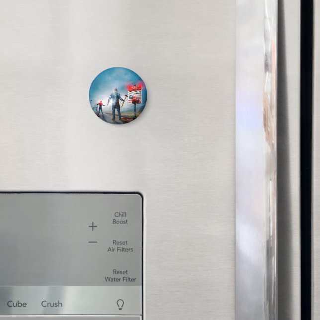 SlipperyJoe's happy halloween-glödande ögon zombie Magnet (In Situ (Fridge))