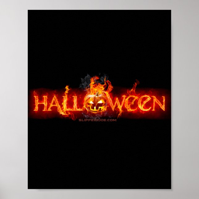 SlipperyJoe's Happy Halloween pumpa LGBTQIA eld Poster (Framsidan)