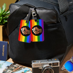 SlipperyJoes HBT-personers färgflagga uppåtriktad Bagagebricka