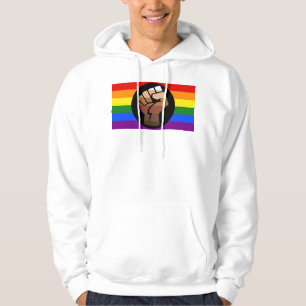 SlipperyJoes HBT-personers färgflagga uppåtriktad Hoodie