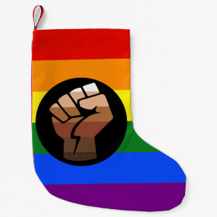 SlipperyJoes HBT-personers färgflagga uppåtriktad  Liten Julstrumpa