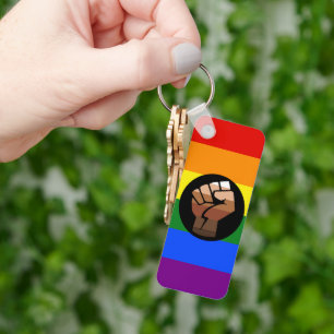 SlipperyJoes HBT-personers färgflagga uppåtriktad Nyckelring
