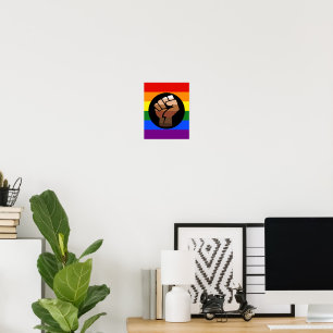 SlipperyJoes HBT-personers färgflagga uppåtriktad Poster