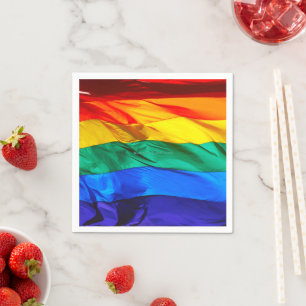 SlipperyJoe's HBTQ-fana vajande röd orange gul Pappersservett
