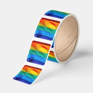 SlipperyJoe's HBTQ-stolthet flagga vajande röd ora Fyrkantigt Klistermärke