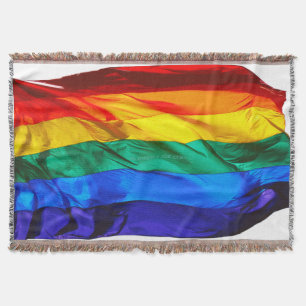 SlipperyJoe's HBTQ-stolthet flagga vajar röd orang Filt