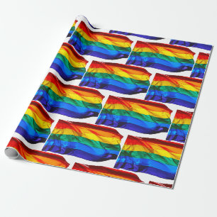 SlipperyJoe's HBTQ-stolthet flagga vajar röd orang Presentpapper