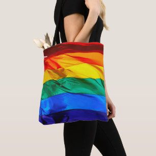 SlipperyJoe's HBTQ-stolthet flagga vajar röd orang Tygkasse