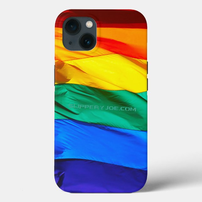 SlipperyJoe's HBTQ-stolthetsflagga vajande röd ora (Baksida)