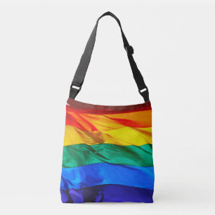 SlipperyJoe's HBTQ-stolthetsflagga vajande röd ora Axelväska