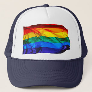 SlipperyJoe's HBTQ-stolthetsflagga vajande röd ora Keps