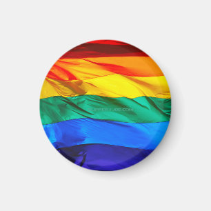SlipperyJoe's HBTQ-stolthetsflagga vajande röd ora Magnet