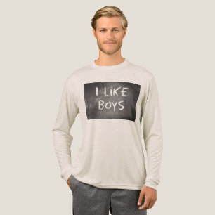 SlipperyJoe's I Gillar Pojkar smutsig svart tavla T Shirt