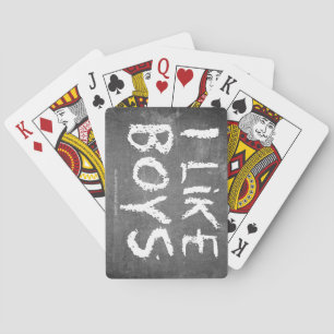 SlipperyJoe's I Like Boys smutsiga svarta tavlan m Casinokort