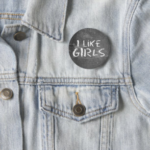 SlipperyJoe's I Like Girls smutsiga svarta tavlan  Knapp