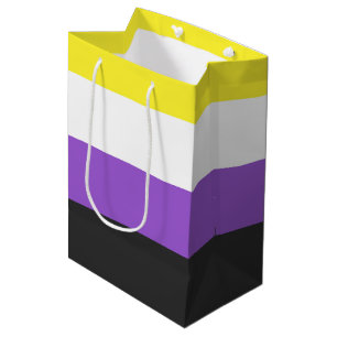 SlipperyJoe's Icke-binära Pride Flagga gul vit pu
