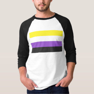 SlipperyJoe's Icke-binära Pride Flagga gul vit pu T Shirt