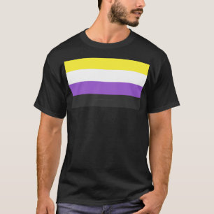 SlipperyJoe's Icke-binära Pride Flagga gul vit pu T Shirt