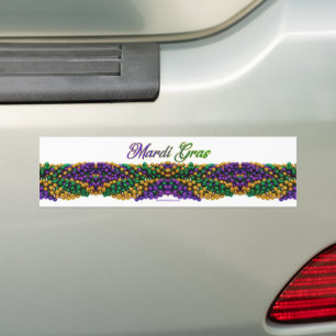 SlipperyJoe's ikoniska Mardi Gras-tema bild elega Bildekal