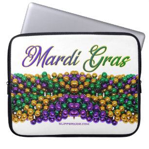 SlipperyJoe's ikoniska Mardi Gras-tema bild elega Laptop Fodral