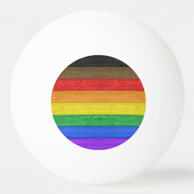 SlipperyJoe's inkluderande HBTQ-stolthetsflagga te Pingisboll (Framsidan)