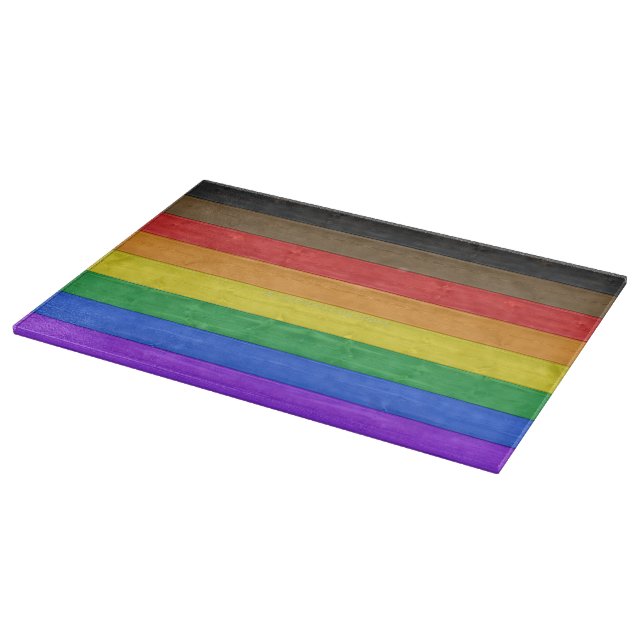 SlipperyJoe's inkluderande regnbågsflagga med text (Hörn)