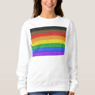 SlipperyJoe's inkluderande regnbågsflagga med text T Shirt