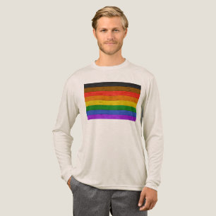SlipperyJoe's inkluderande regnbågsflagga med text T Shirt