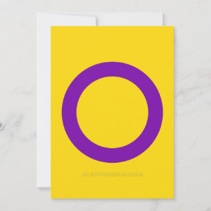 SlipperyJoe's Intersex stolthet flagga gul bakgrun Julkort