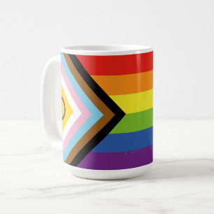 SlipperyJoe's Intersex stolthet flagga gul bakgrun Kaffemugg