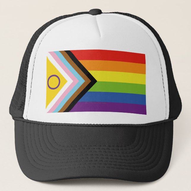 SlipperyJoe's Intersex stolthet flagga gul bakgrun Keps (Framsida)