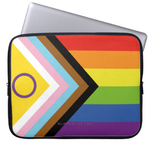SlipperyJoe's Intersex stolthet flagga gul bakgrun Laptop Fodral