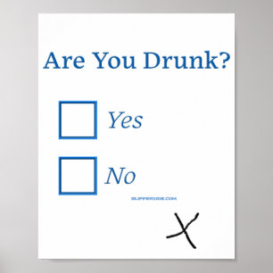 SlipperyJoe's Is You Drunk box - bockmarkering Poster