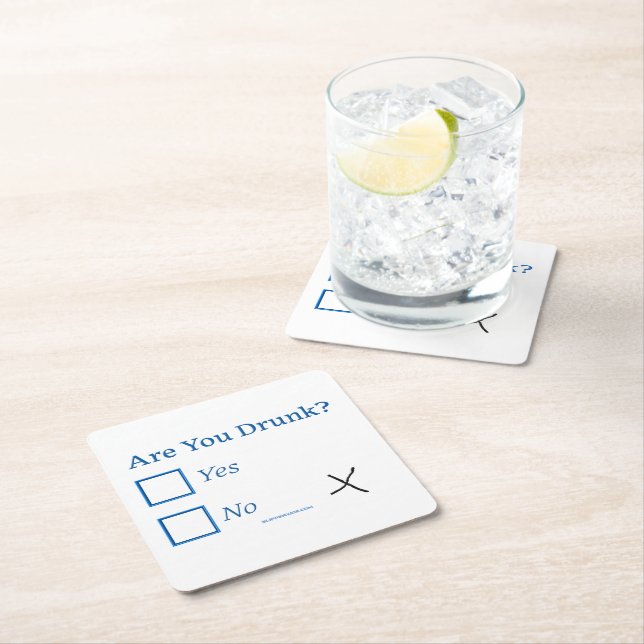 SlipperyJoe's Is you Drunk hammermered box c Underlägg Papper Kvadrat (Insitu)